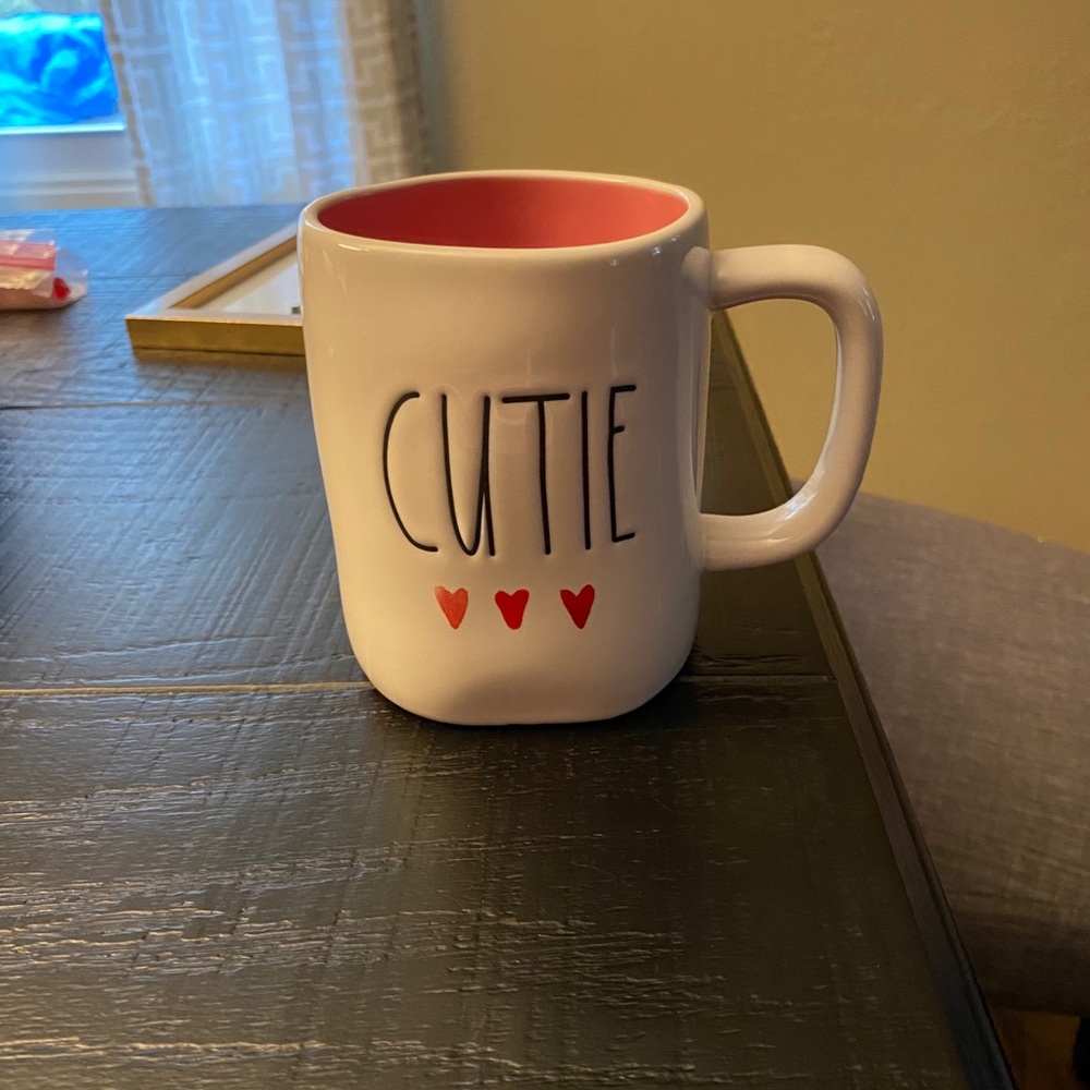 Rae Dunn cutie mug pink Inside